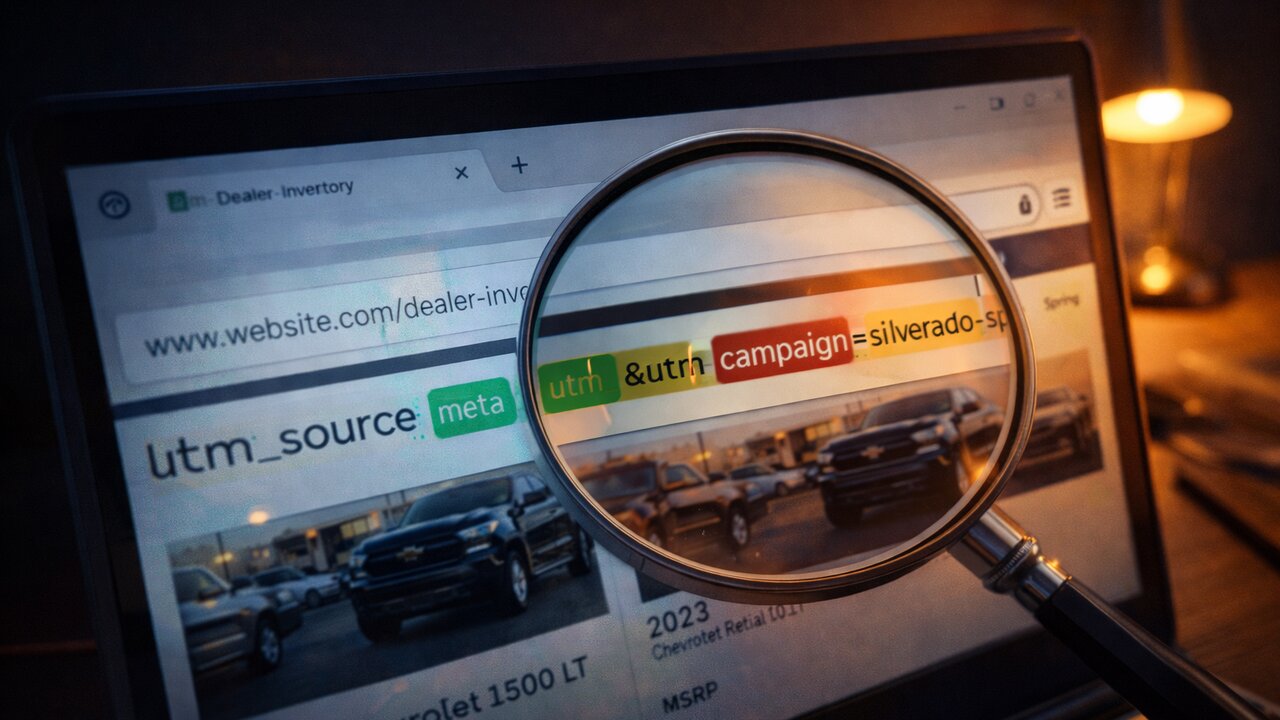 AI-powered follow-up conversation on a dealership lead management screen